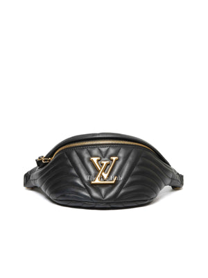 Louis Vuitton Black Leather New Wave Bumbag