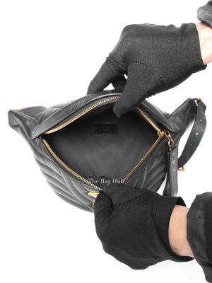 Louis Vuitton Black Leather New Wave Bumbag
