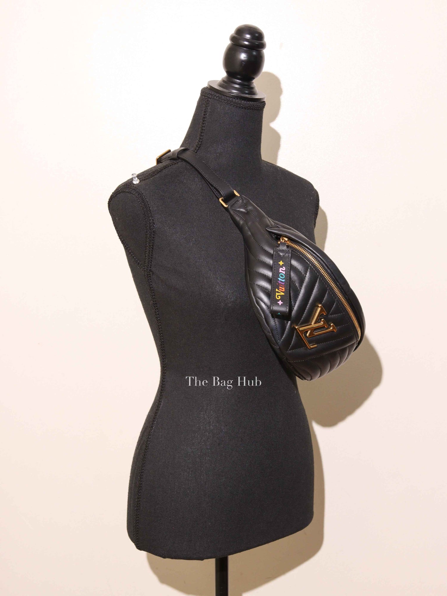 Louis Vuitton Black Leather New Wave Bumbag
