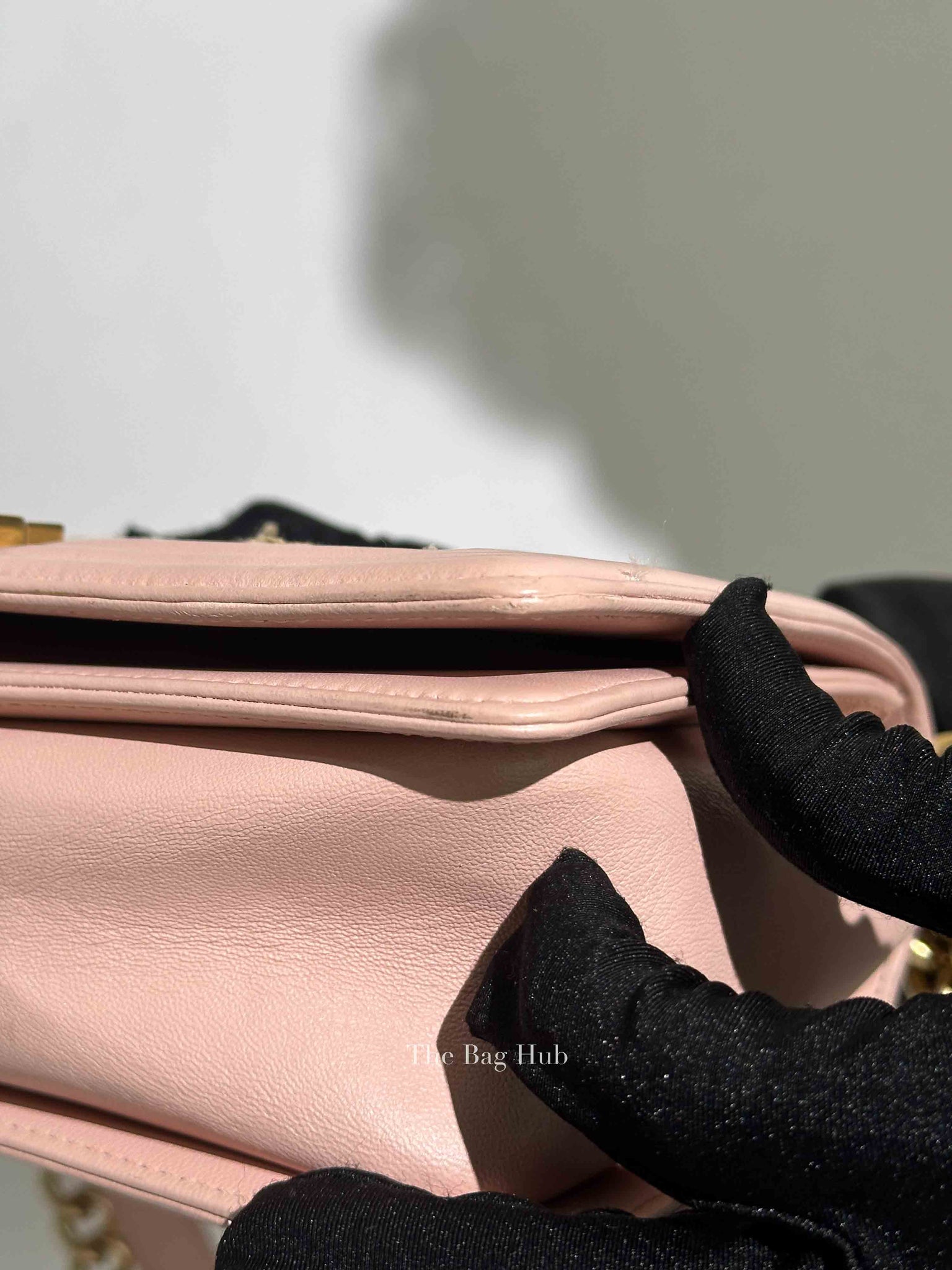 Chanel Pink Tweed Lambskin Old Medium Le Boy GHW