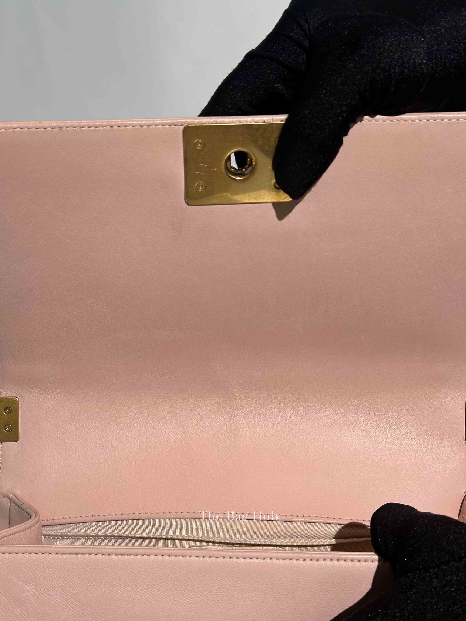 Chanel Pink Tweed Lambskin Old Medium Le Boy GHW