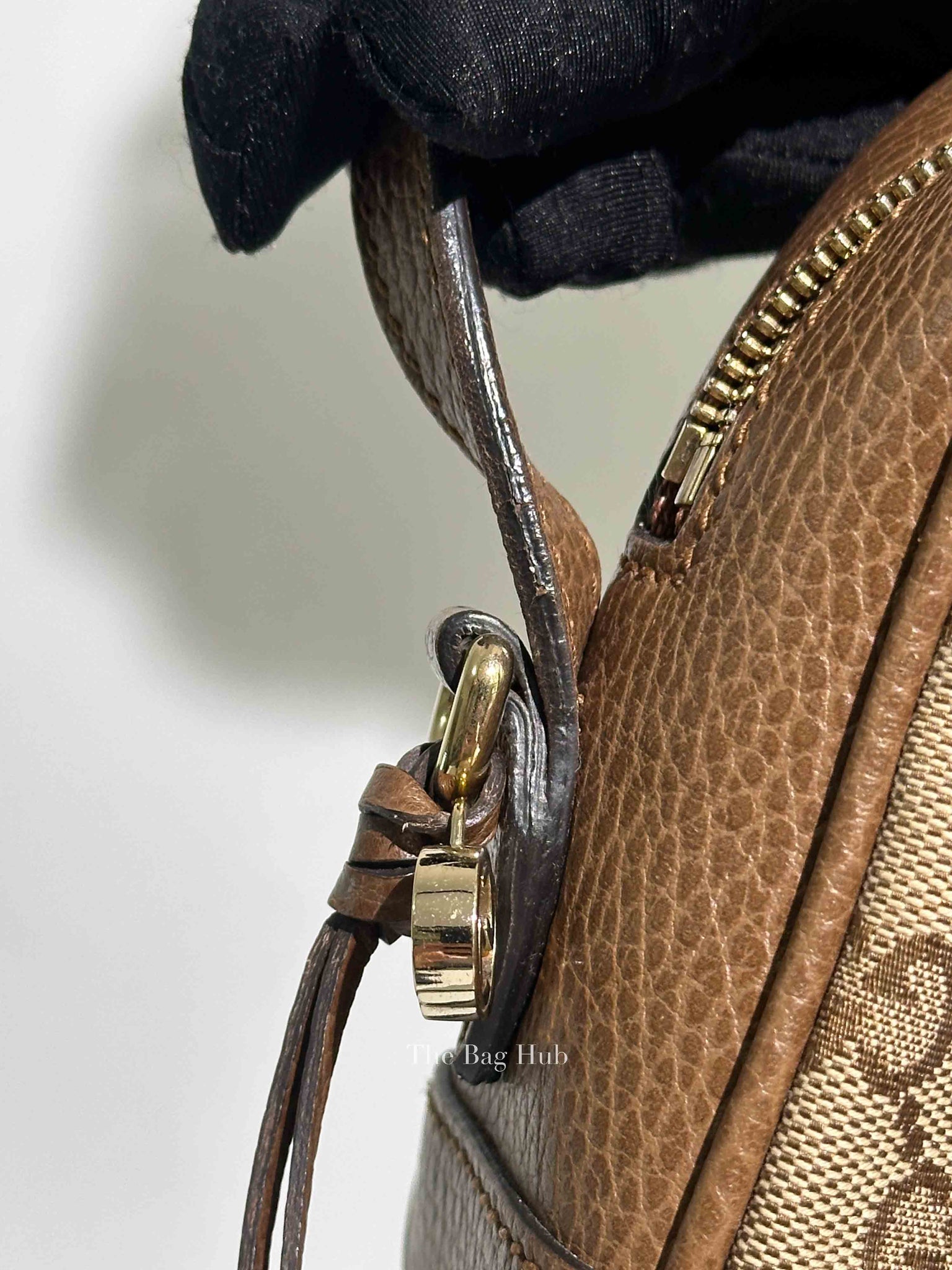Gucci Beige Tabacco Monogram Mini Bree Messenger Bag