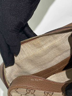 Gucci Beige Tabacco Monogram Mini Bree Messenger Bag
