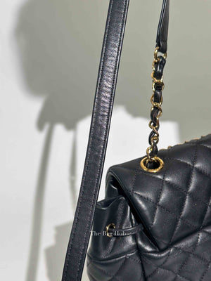 Chanel Black Leather Quilted Urban Spirit Large Backpack