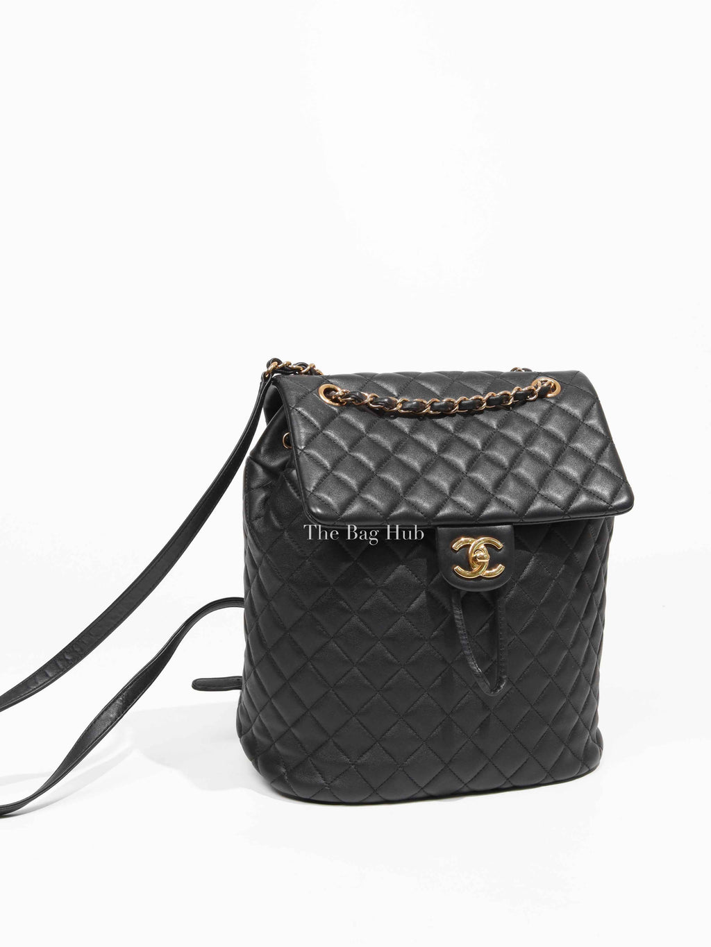 Chanel Black Leather Quilted Urban Spirit Large Backpack