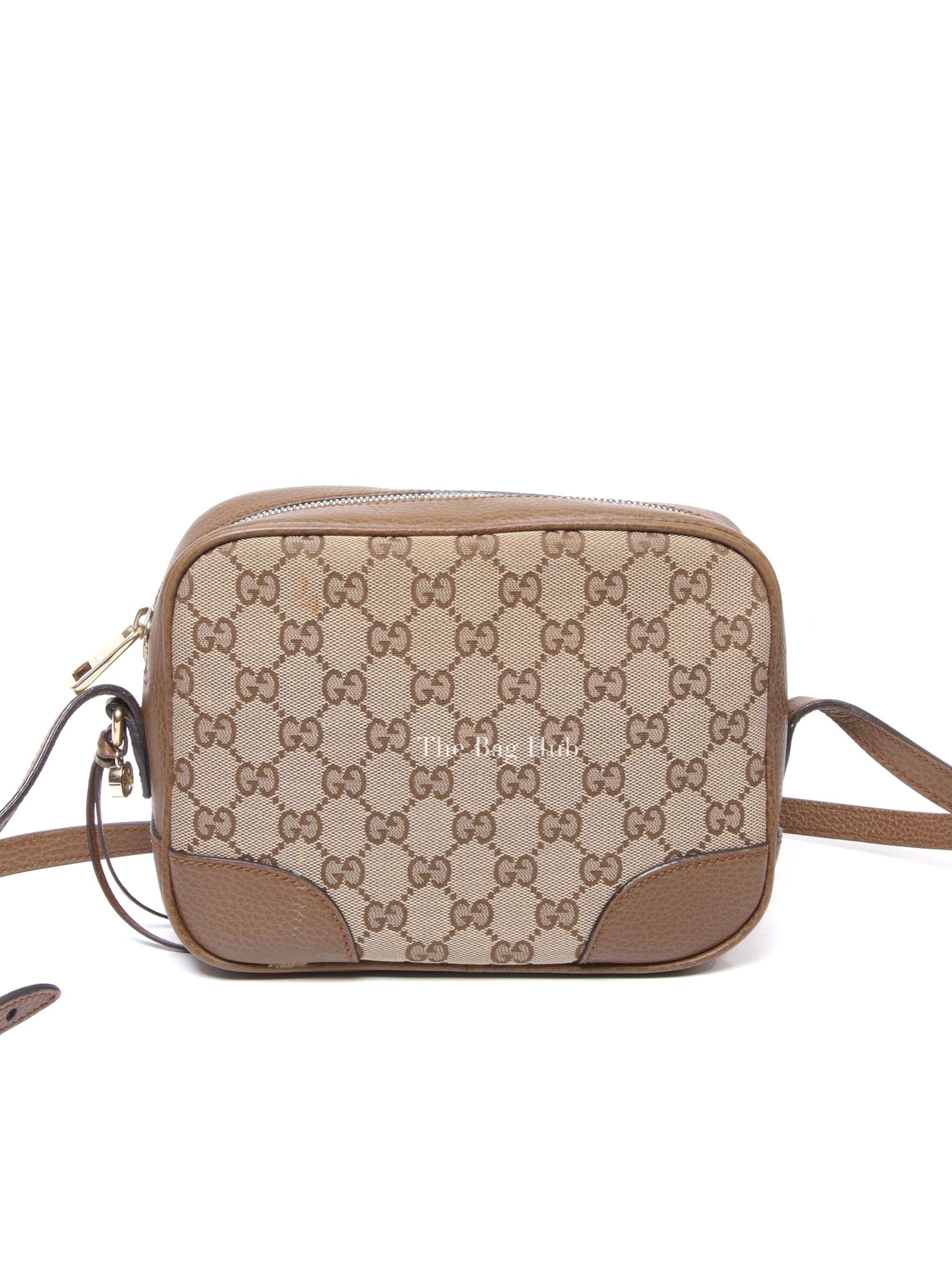 Gucci Beige Tabacco Monogram Mini Bree Messenger Bag