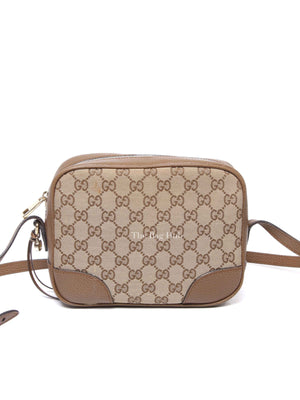 Gucci Beige Tabacco Monogram Mini Bree Messenger Bag