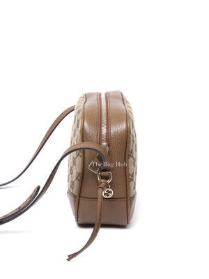 Gucci Beige Tabacco Monogram Mini Bree Messenger Bag