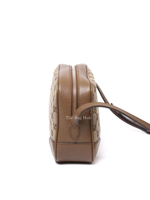 Gucci Beige Tabacco Monogram Mini Bree Messenger Bag