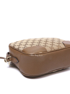 Gucci Beige Tabacco Monogram Mini Bree Messenger Bag