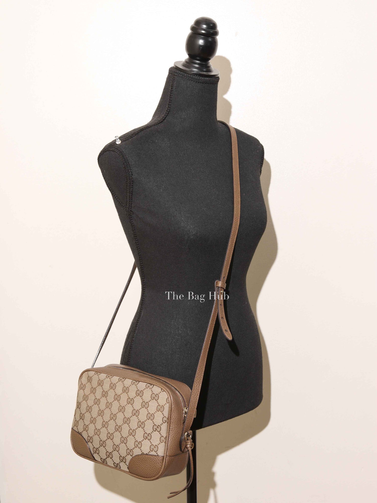 Gucci Beige Tabacco Monogram Mini Bree Messenger Bag