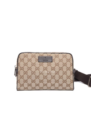 Gucci Beige/Brown GG Canvas and Leather Belt Bag