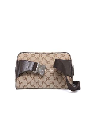 Gucci Beige/Brown GG Canvas and Leather Belt Bag