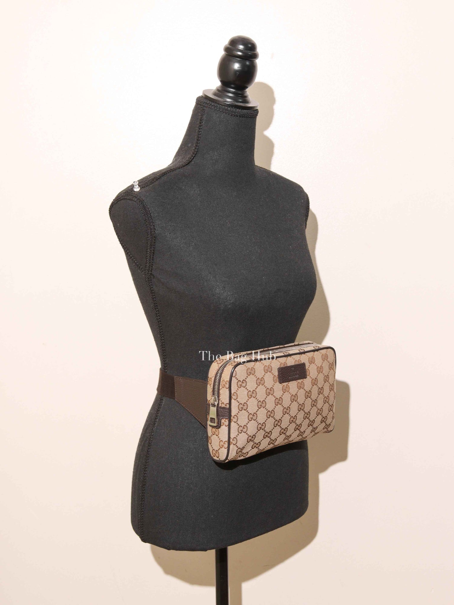 Gucci Beige/Brown GG Canvas and Leather Belt Bag