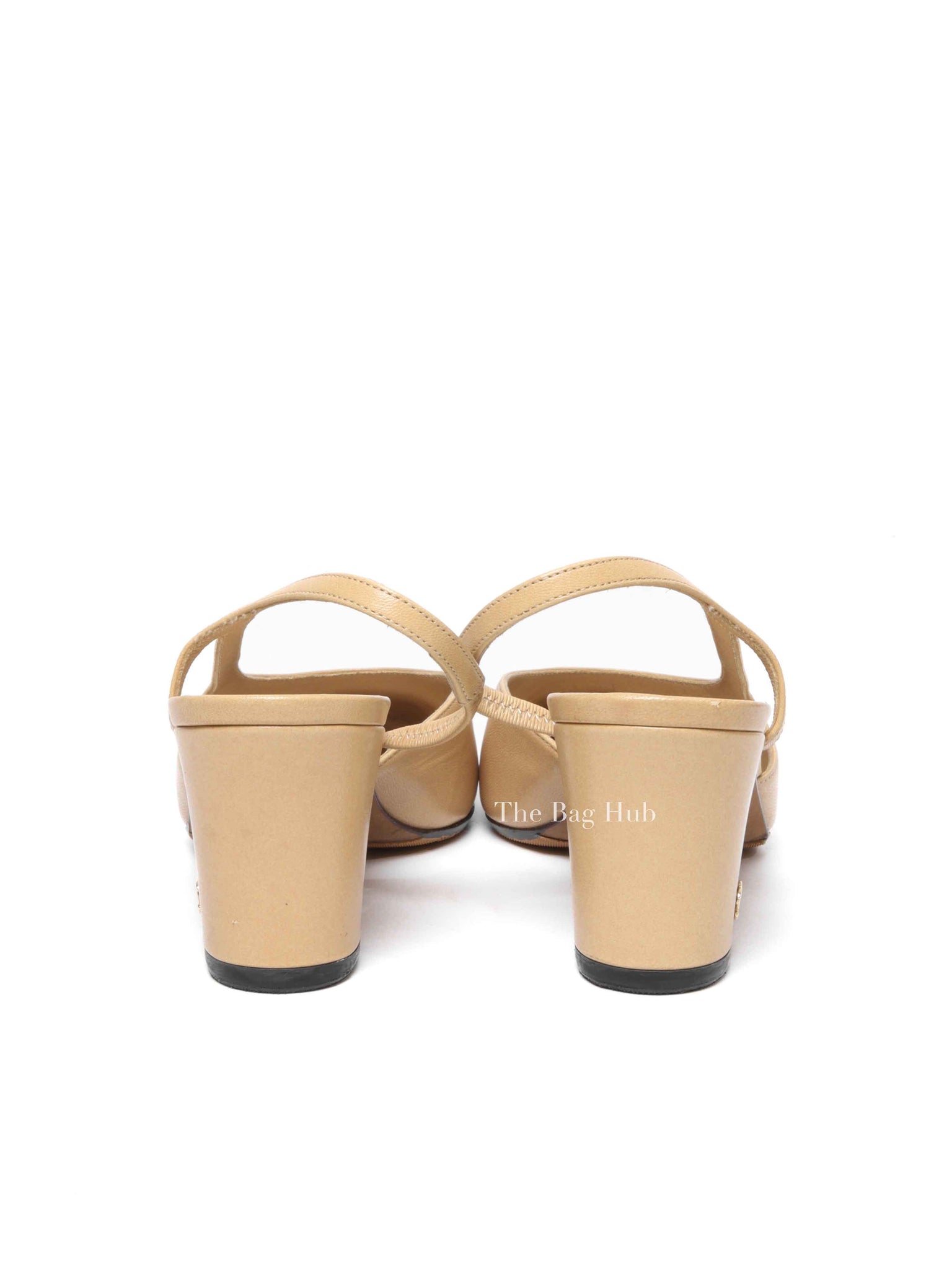 Chanel Black/Beige Slingback Pumps Size 37.5