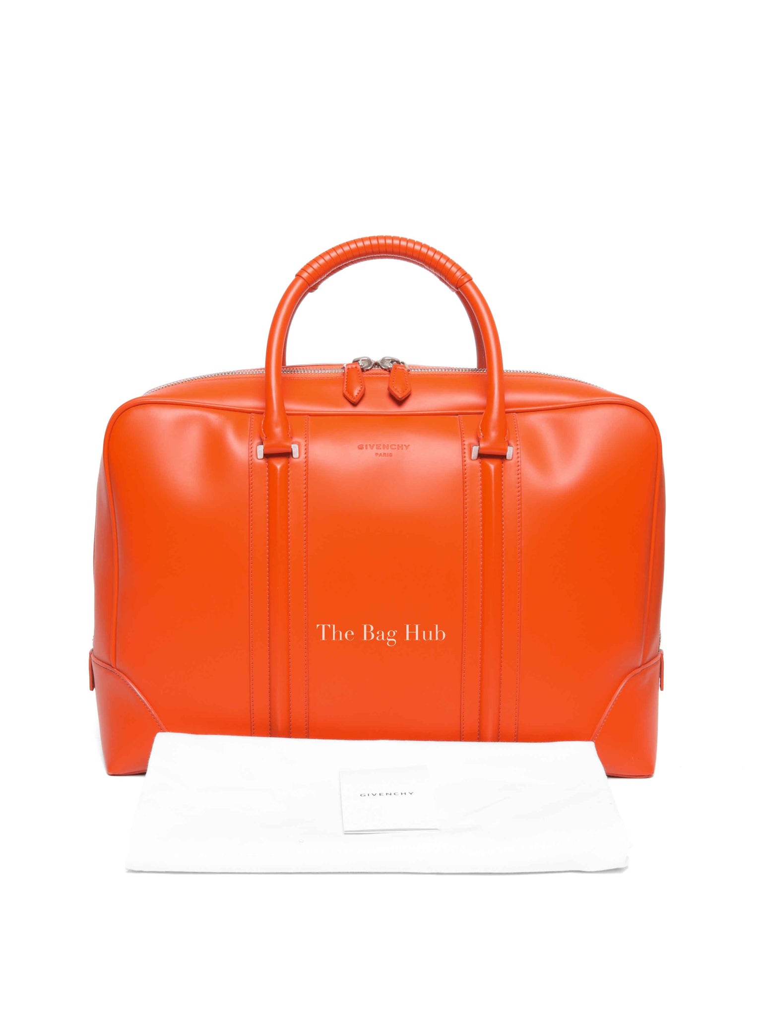Givenchy Orange Calfskin Lucrezia Briefcase