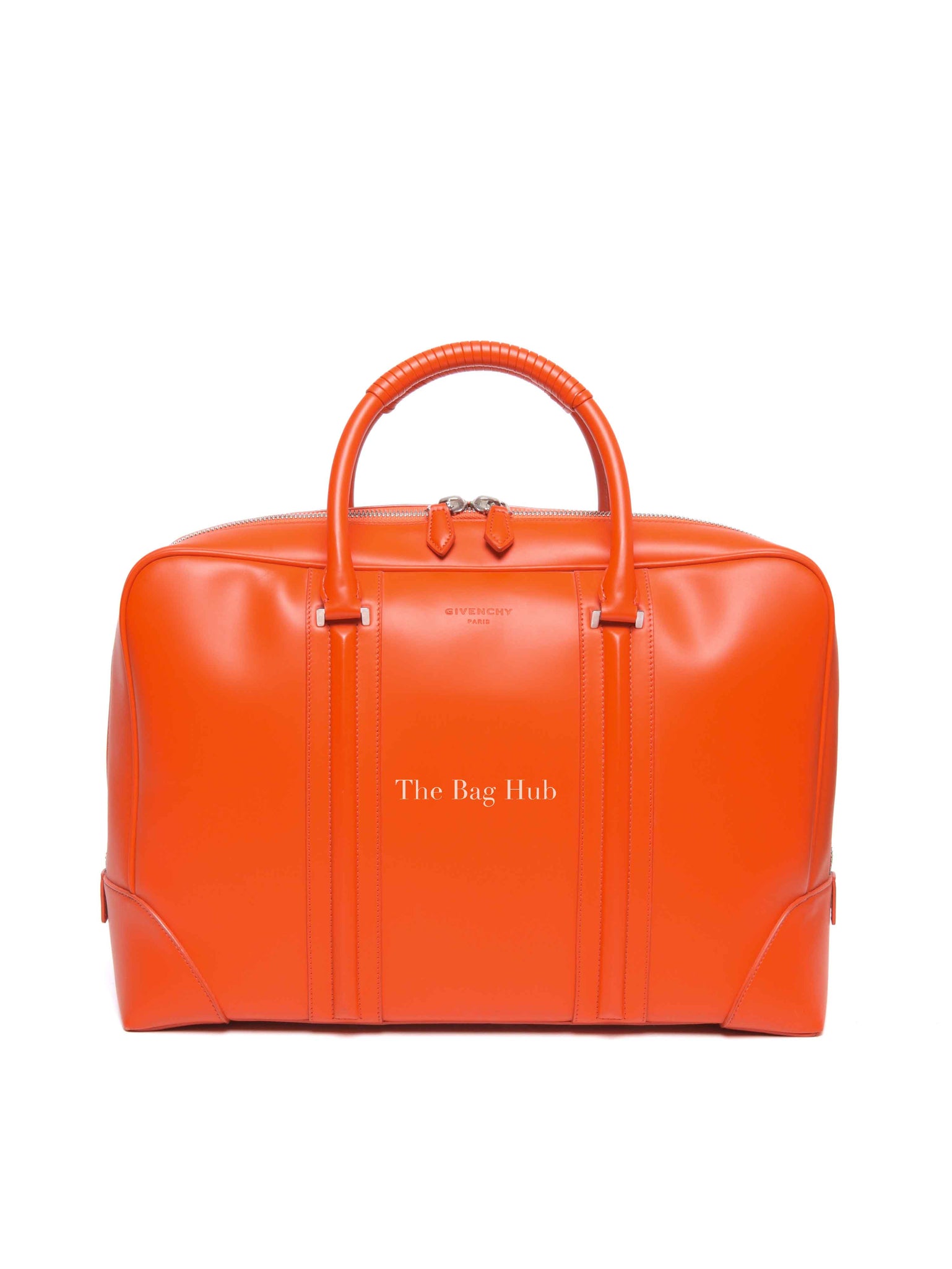 Givenchy Orange Calfskin Lucrezia Briefcase