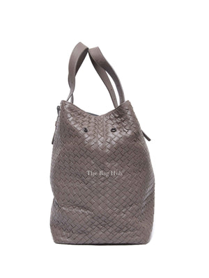 Bottega Veneta Gray Intrecciato Tote Bag