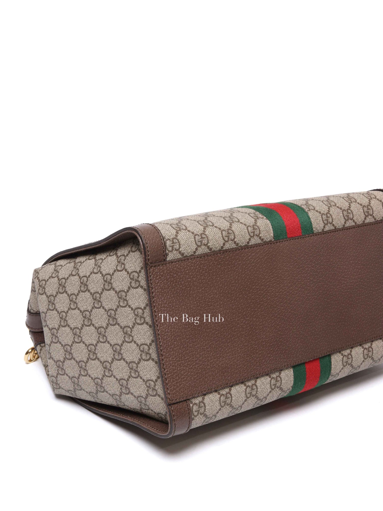 Gucci Brown GG Supreme Monogram Web Medium Ophidia Tote Bag