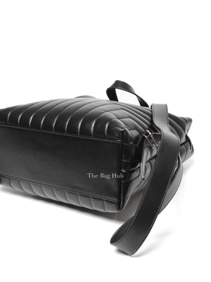 Saint Laurent Black Quilted Leather Chevron LouLou "Y" Medium Backpack Bag