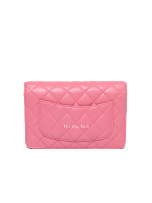 Chanel Pink Quilted Lambskin Leather Classic WOC SHW