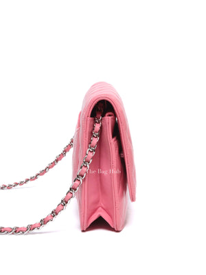 Chanel Pink Quilted Lambskin Leather Classic WOC SHW