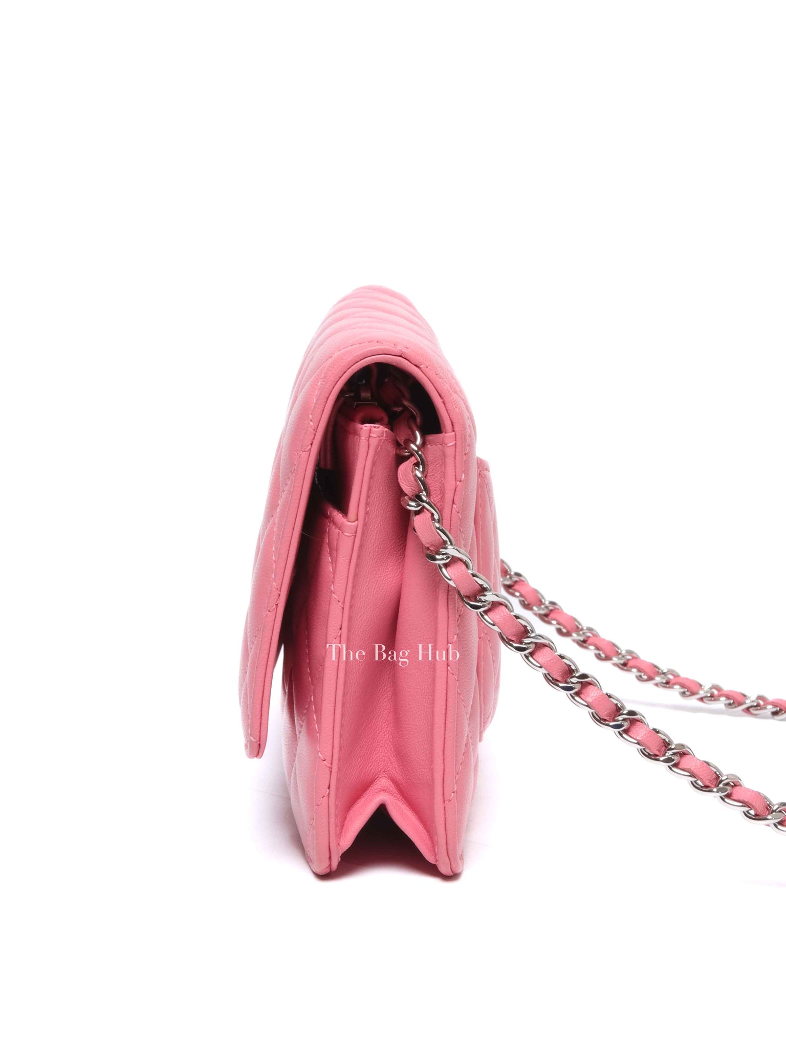 Chanel Pink Quilted Lambskin Leather Classic WOC SHW