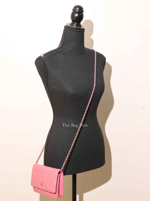 Chanel Pink Quilted Lambskin Leather Classic WOC SHW