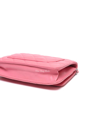Chanel Pink Quilted Lambskin Leather Classic WOC SHW