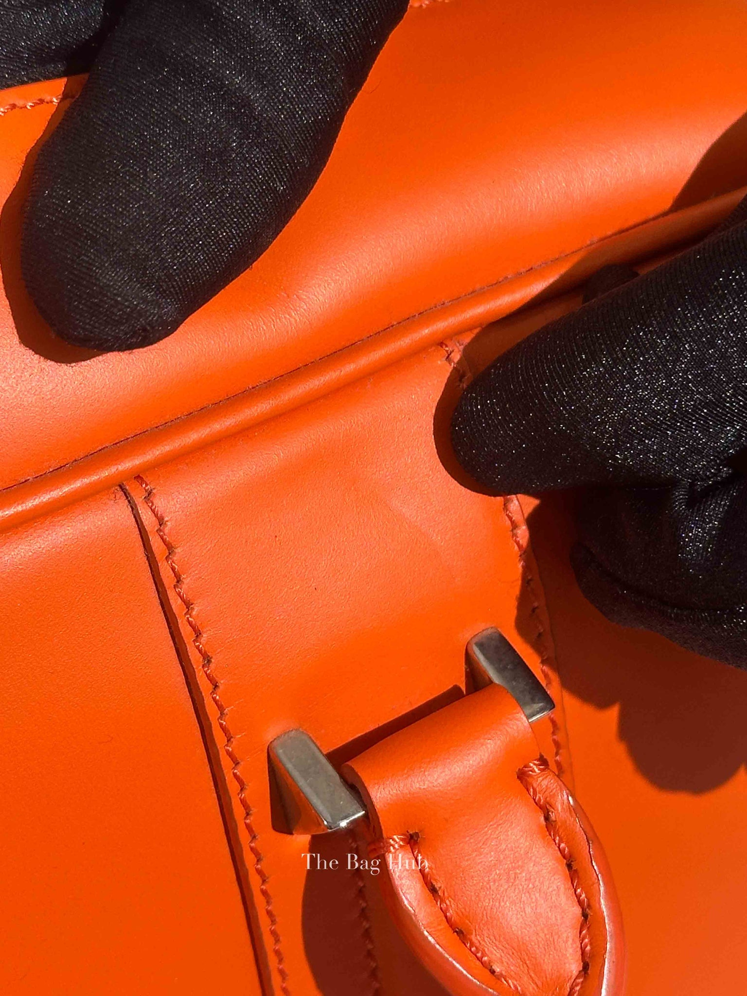 Givenchy Orange Calfskin Lucrezia Briefcase