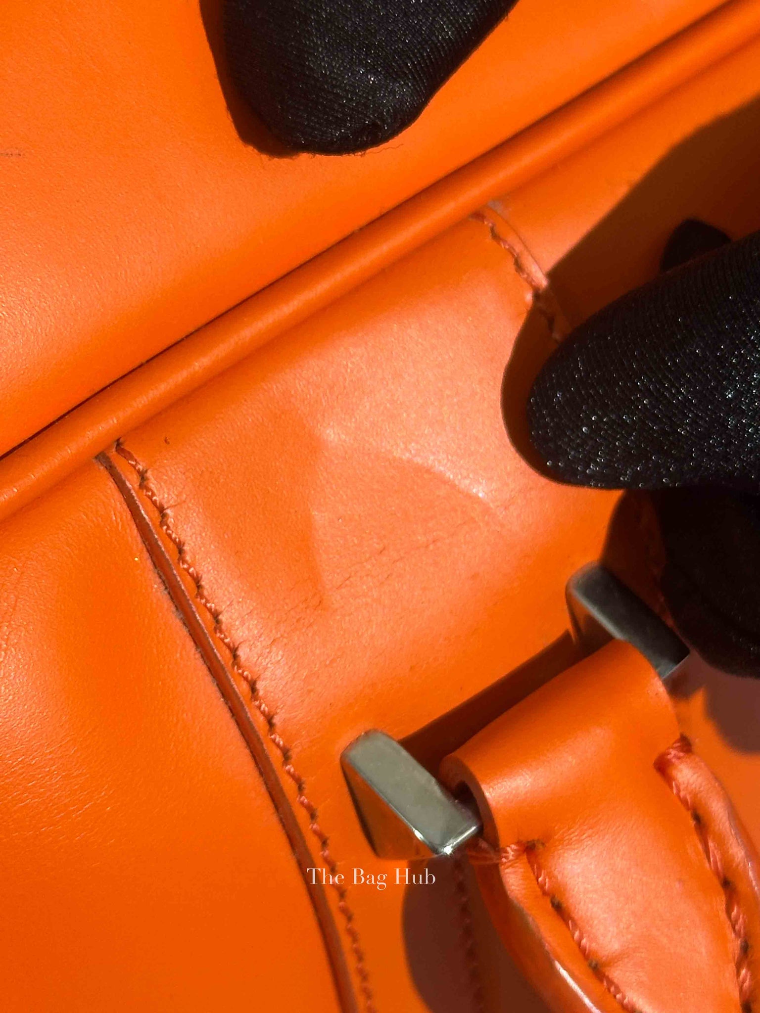 Givenchy Orange Calfskin Lucrezia Briefcase