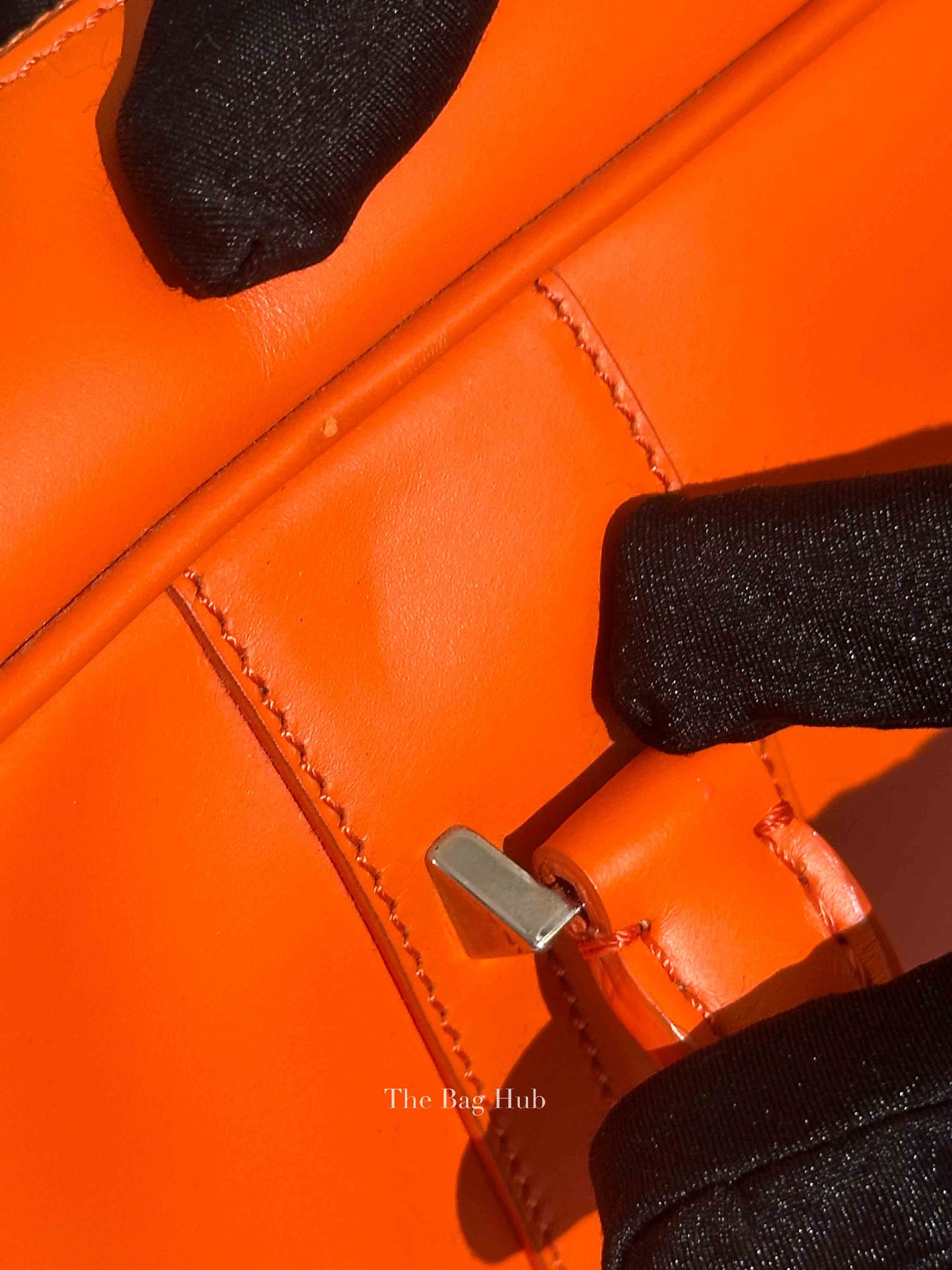 Givenchy Orange Calfskin Lucrezia Briefcase