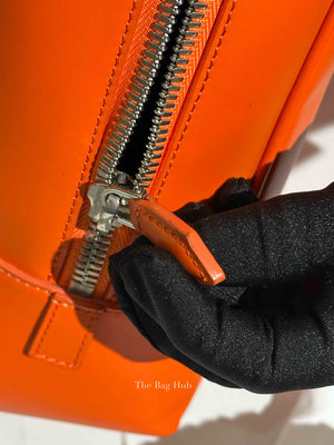 Givenchy Orange Calfskin Lucrezia Briefcase