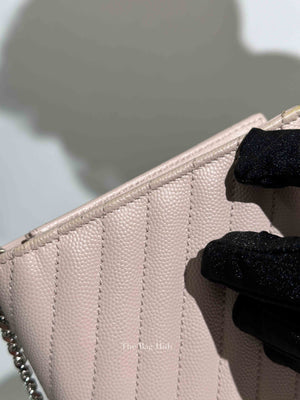 Saint Laurent Nude Powder Grain De Poudre Cassandre Envelope Chain Wallet