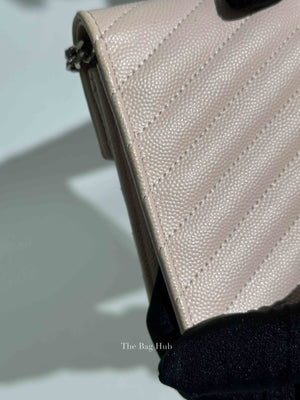 Saint Laurent Nude Powder Grain De Poudre Cassandre Envelope Chain Wallet