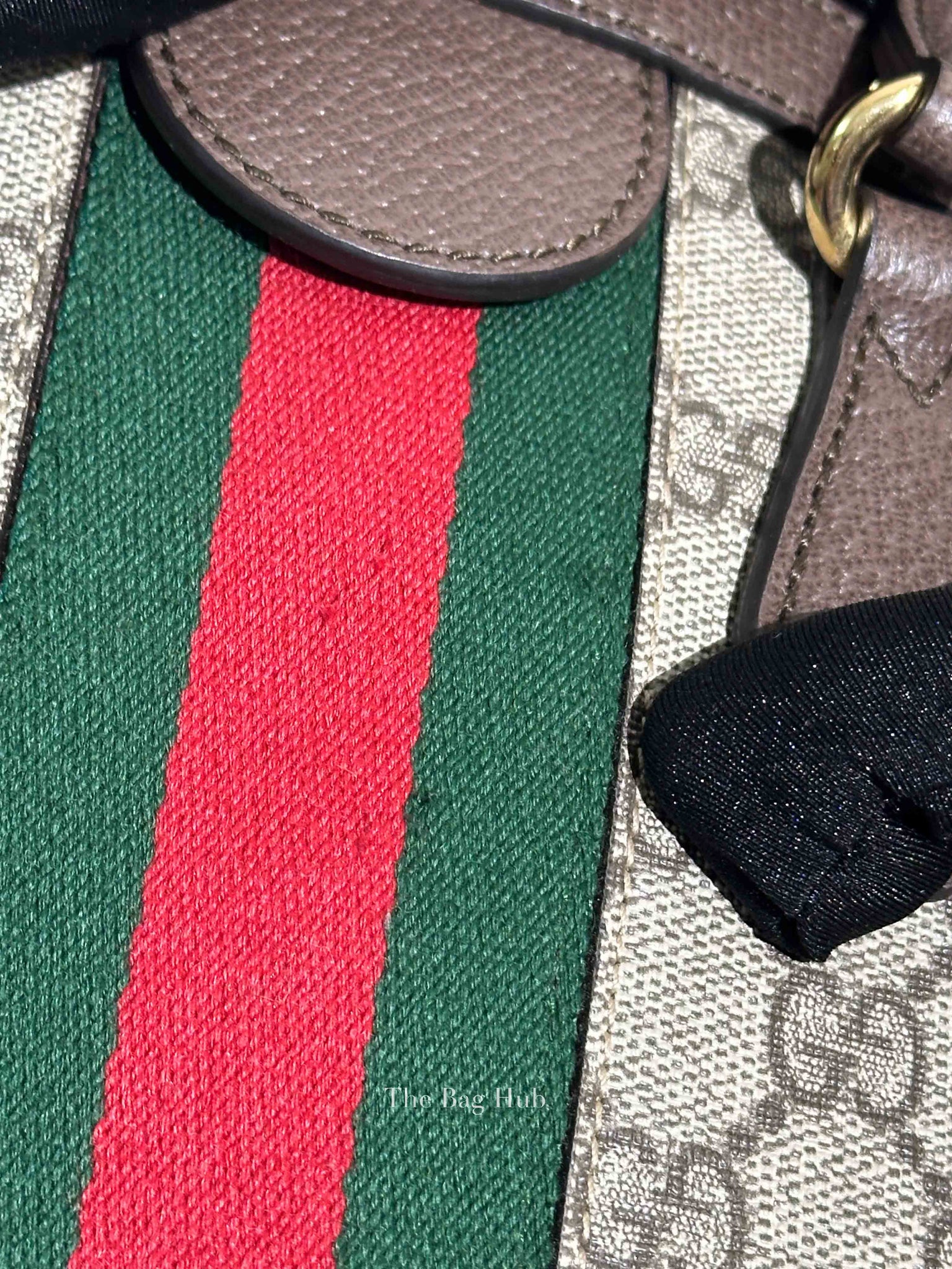 Gucci Brown GG Supreme Monogram Web Medium Ophidia Tote Bag