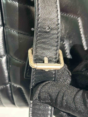 Saint Laurent Black Quilted Leather Chevron LouLou "Y" Medium Backpack Bag