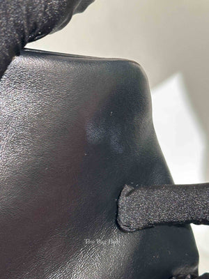 Saint Laurent Black Quilted Leather Chevron LouLou "Y" Medium Backpack Bag
