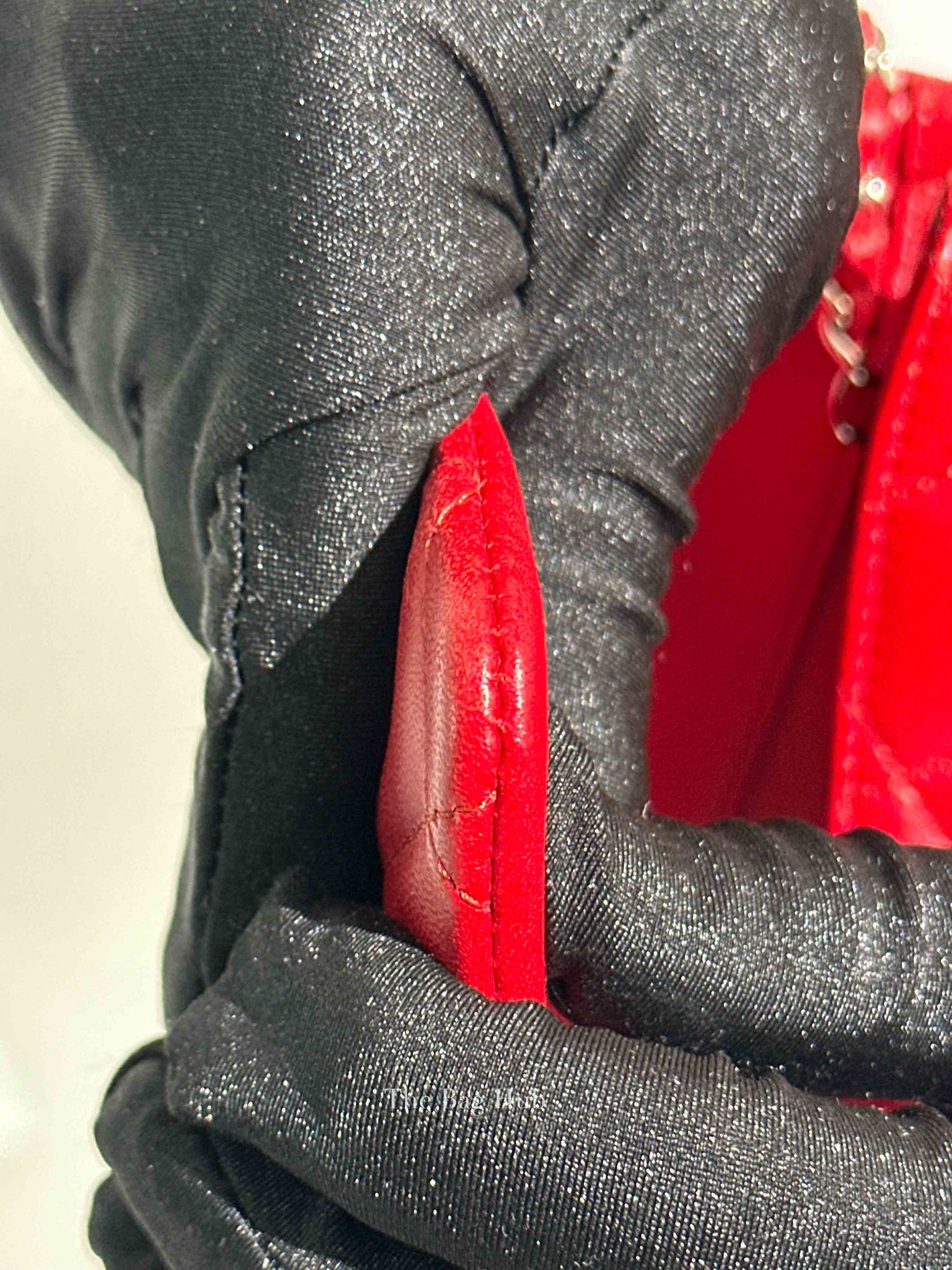 Chanel Red Quilted Lambskin Leather Chain Clutch Flap Bag SHW