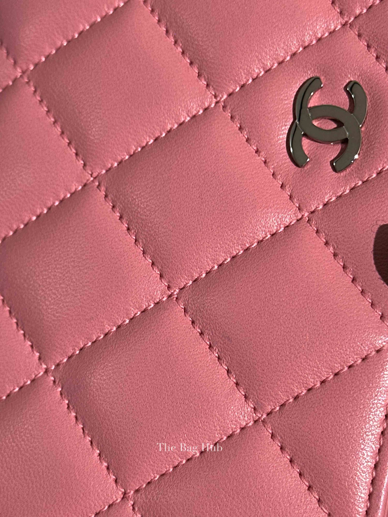 Chanel Pink Quilted Lambskin Leather Classic WOC SHW