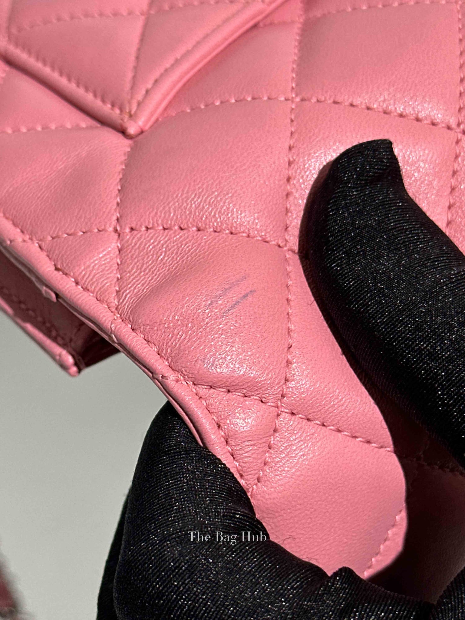 Chanel Pink Quilted Lambskin Leather Classic WOC SHW
