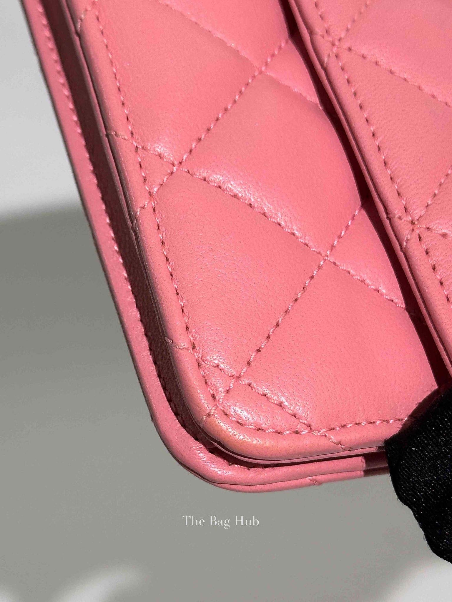 Chanel Pink Quilted Lambskin Leather Classic WOC SHW