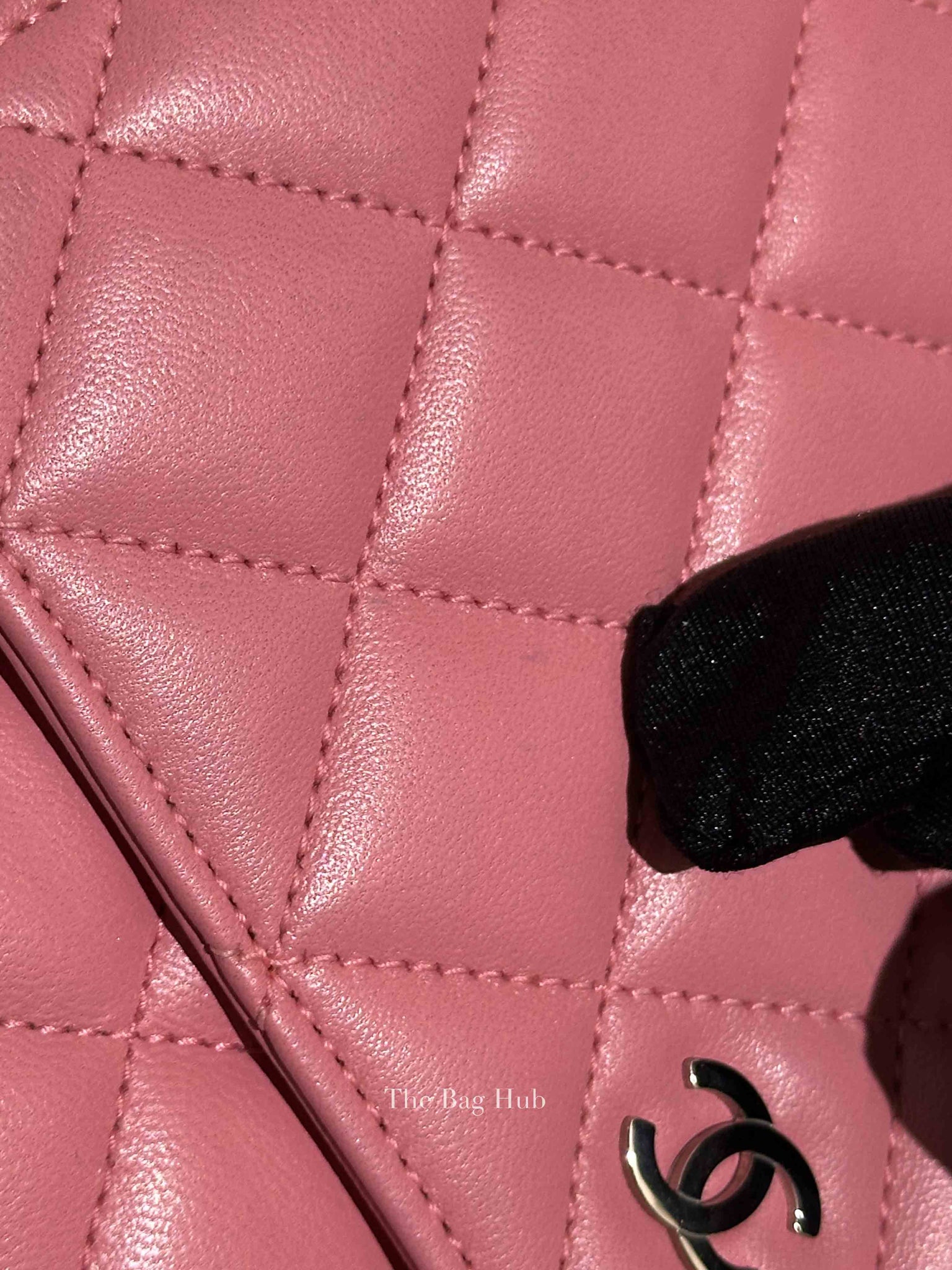 Chanel Pink Quilted Lambskin Leather Classic WOC SHW