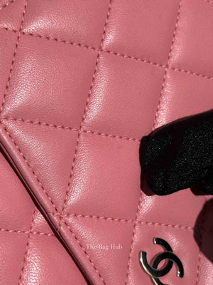 Chanel Pink Quilted Lambskin Leather Classic WOC SHW