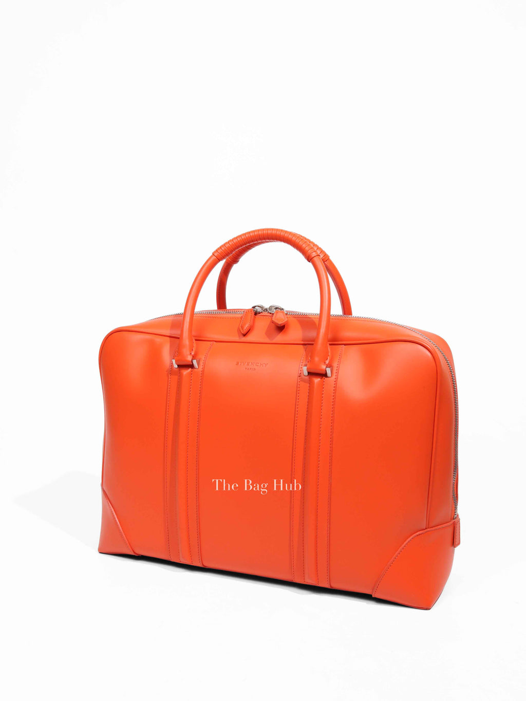 Givenchy Orange Calfskin Lucrezia Briefcase