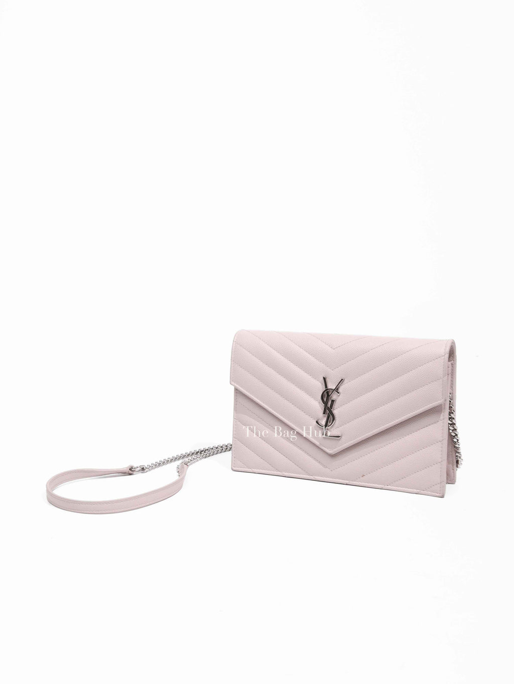 Saint Laurent Nude Powder Grain De Poudre Cassandre Envelope Chain Wallet