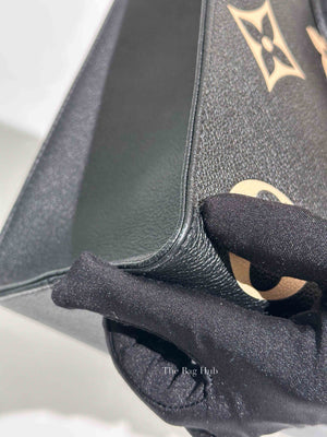 Louis Vuitton Black/Beige Bicolor Monogram Empreinte Leather OnTheGo MM Bag