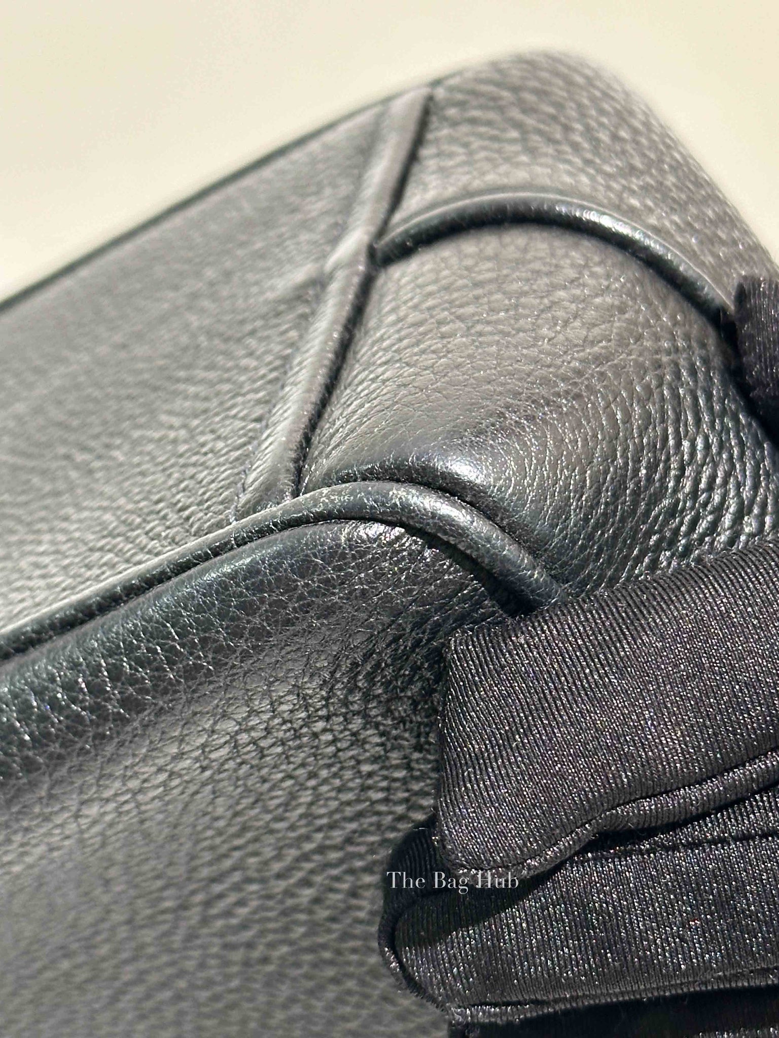 Prada Black Vitello Phenix Double Zip Camera Bag