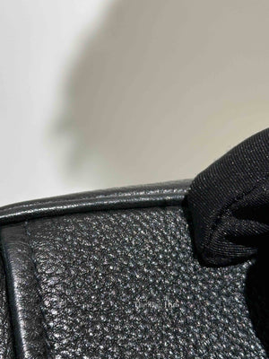 Prada Black Vitello Phenix Double Zip Camera Bag
