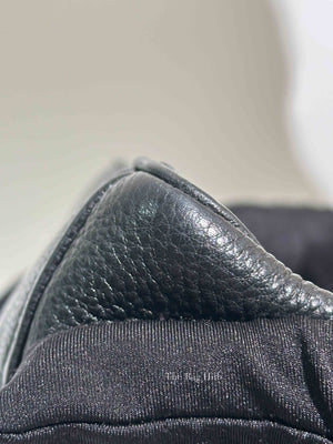Prada Black Vitello Phenix Double Zip Camera Bag